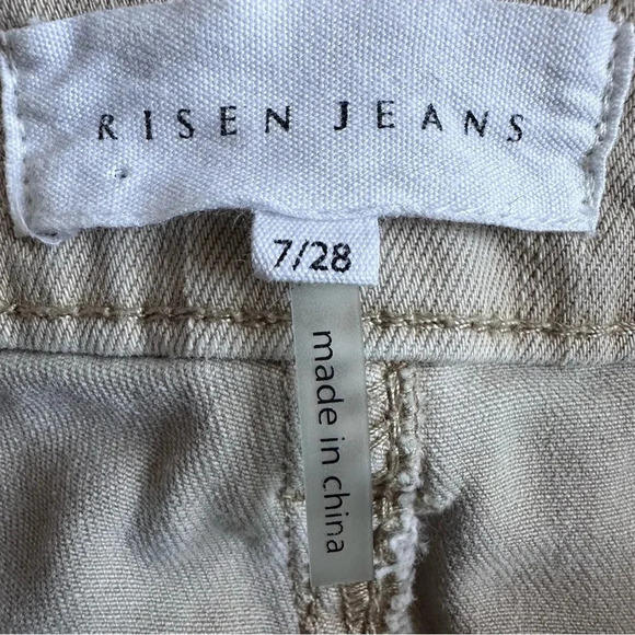 RISEN JEANS-  Wide Leg Jeans -Beige 7/28 - Picture 6 of 8
